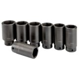 1/2 in. Drive Front Wheel Drive Axle Lock-Nut Socket Set, 7 Pc.
