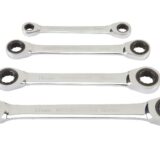 Metric Double Box End Ratcheting Wrench Set, 4 Pc.