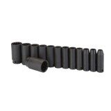 1/2 in. Drive Metric Impact Deep Socket Set, 13 Pc.