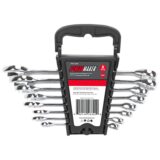 8 pc SAE  Combination Wrench Set - plastic storage rack
