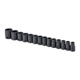 1/2 in. Drive Metric Professional Impact Socket Set, 14-Piece