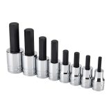 1/2 in. Drive Metric Professional Hex Bit Socket Set, 8 Piece