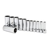 3/8 in. Drive SAE Professional Deep Socket Set, 12-Piece