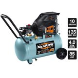 10 Gallon, 135 PSI Oil-Lube Horizontal Shop/Auto Air Compressor