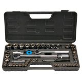 SAE and Metric Socket Set, 51-Piece