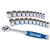 3/8 in. Drive SAE and Metric Chrome Socket and Ratchet Set, 21-Piece