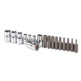 1/4 in., 3/8 in. Drive Star Bit Socket Set, 17 Piece